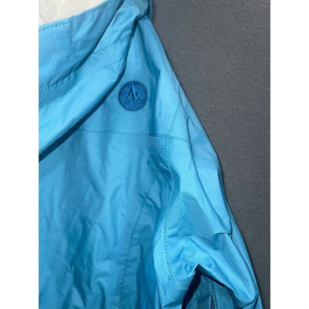 Marmot Jacket Rain coat S Blue Hooded Waterproof Breathable Packin A009010 - Picture 3 of 11